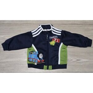 Vintage Y2K Embroidered Thomas The Train Bomber Track Jacket 18 Months